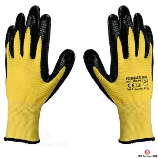 Rękawice poliestrowe powlekane nitrylem RIBBED