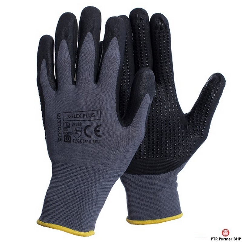 Rękawice powlekane nitrylem X-FLEX PLUS 1 Rękawice powlekane nitrylem X-FLEX PLUS